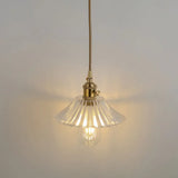 Clear Glass Pendant Lighting Fixture With Simplicity Shaded Hanging Light / M