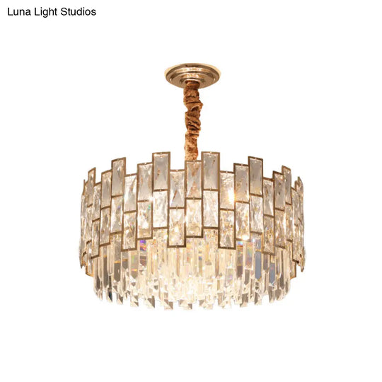Clear K9 Crystal Chandelier: Modern Suspension Light For Dining Room