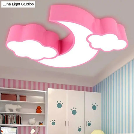 Cloudy Acrylic Flush Mount Ceiling Light For Classroom Or Child’s Bedroom