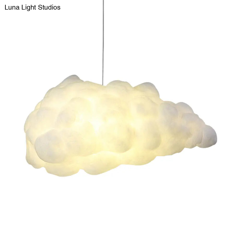 Cloudy Pendant Light Artistry Fabric 1-Head Ceiling - White