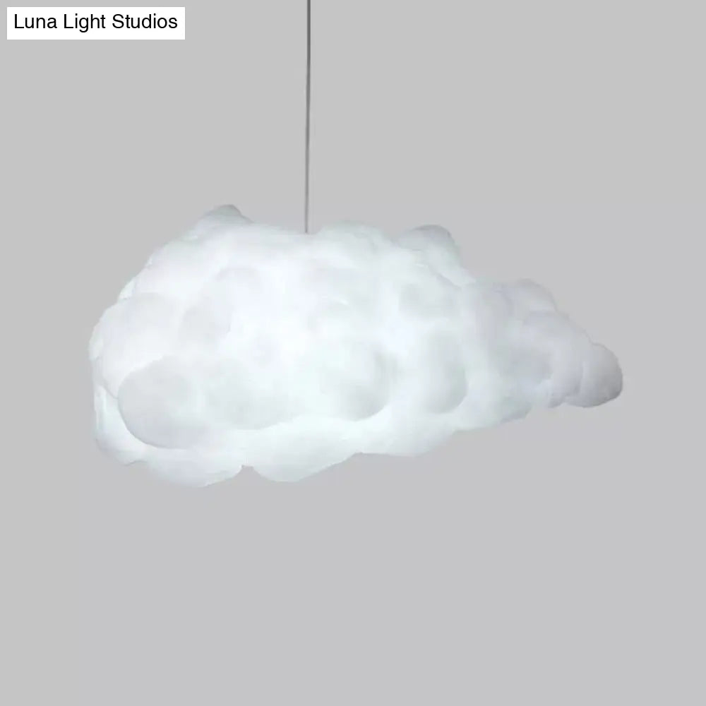 Cloudy Pendant Light Artistry Fabric 1-Head Ceiling - White