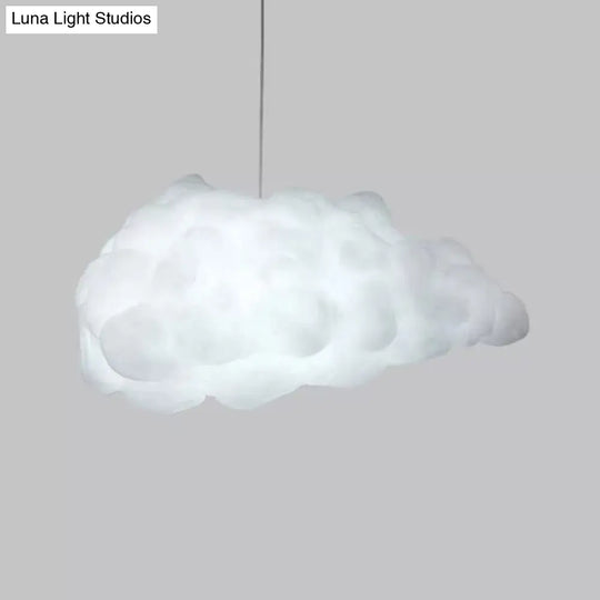 Cloudy Pendant Light Artistry Fabric 1-Head Ceiling - White