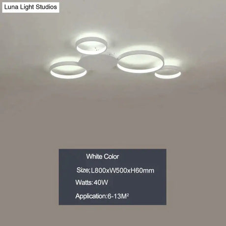 Coffee Or White Finish Modern Led Ceiling Lights For Living Room Master Bedroom Home Deco Lamp
