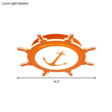 Colorful Cartoon Rudder Led Ceiling Lamp For Girls’ Bedroom