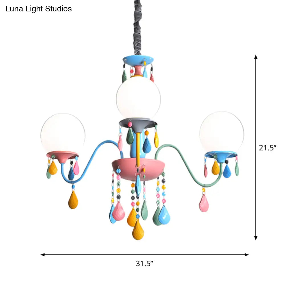 Colorful Curved Chandelier Lights: Pink And Yellow Metallic Pendant Lamp With Or Without Shade