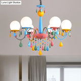Colorful Curved Chandelier Lights: Pink And Yellow Metallic Pendant Lamp With Or Without Shade