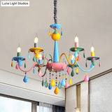 Colorful Curved Chandelier Lights: Pink And Yellow Metallic Pendant Lamp With Or Without Shade