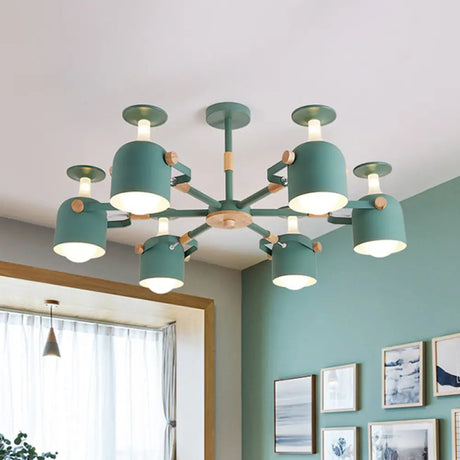 Colorful Goblet Chandelier Light For Kids Bedroom Or Kindergarten Decor 6 / Green