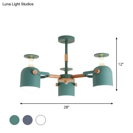 Colorful Goblet Chandelier Light For Kids Bedroom Or Kindergarten Decor