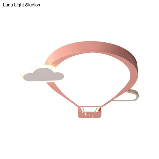 Colorful Hot Air Balloon Ceiling Light - Led Flushmount Lamp In 18’/21.5’ Width