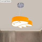 Colorful Led Suspension Light With Acrylic Jellyfish Shade - Cartoon Style Ceiling Chandelier