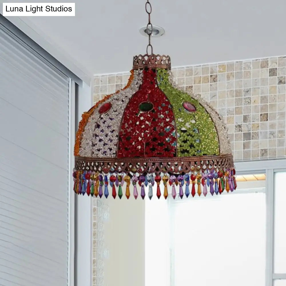 Colorful Metal Pendant Chandelier With Multiple Bulb Options 14.5/17/23.5 Width