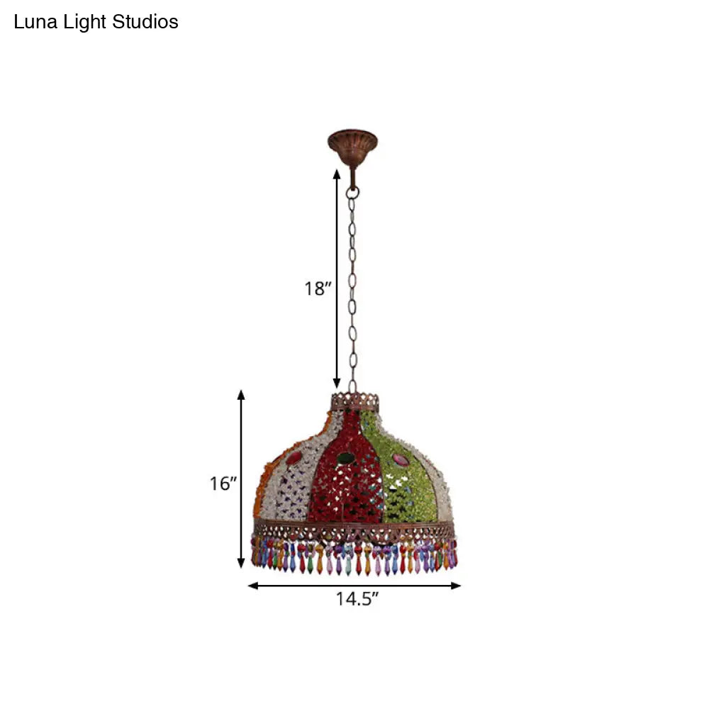 Colorful Metal Pendant Chandelier With Multiple Bulb Options 14.5/17/23.5 Width