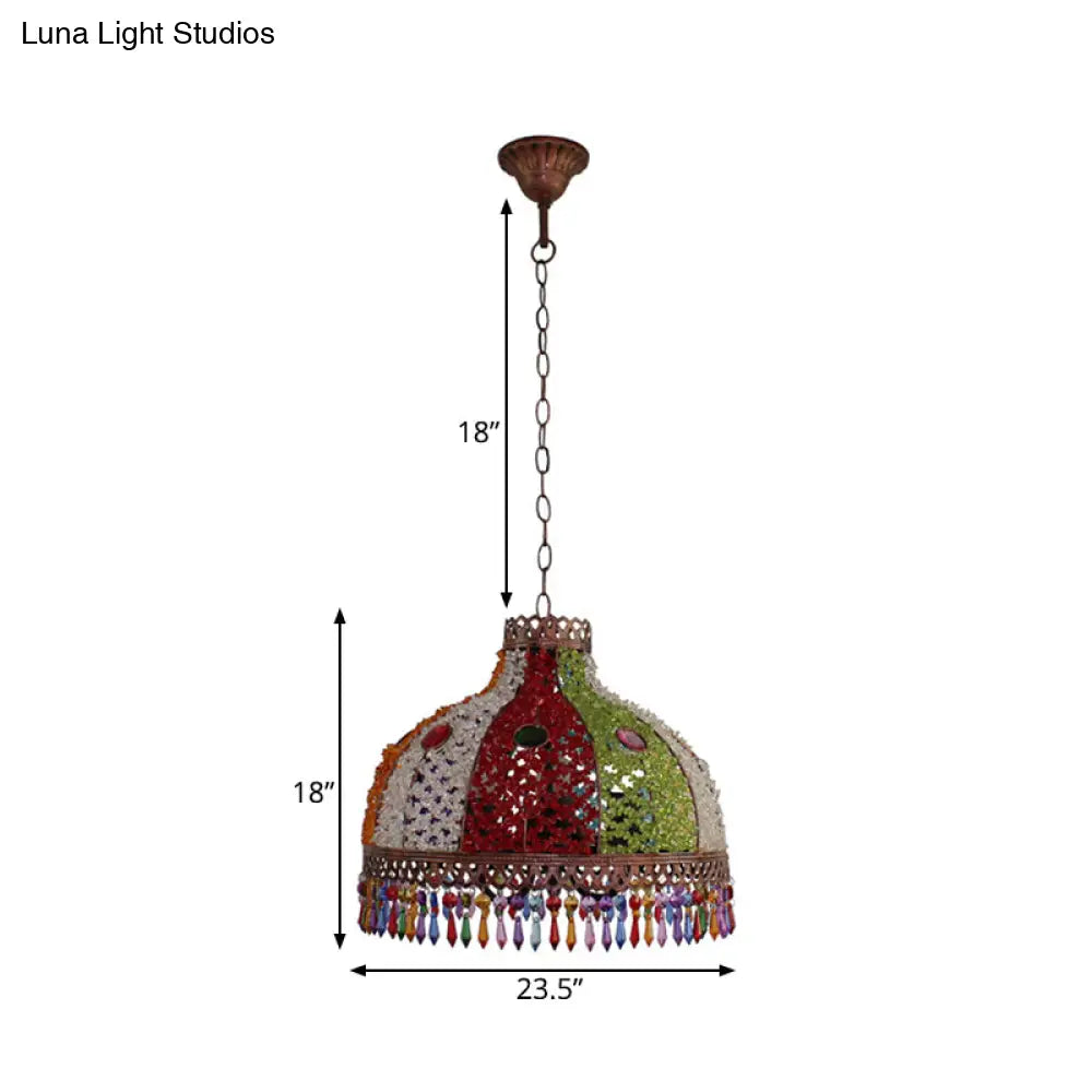 Colorful Metal Pendant Chandelier With Multiple Bulb Options 14.5/17/23.5 Width