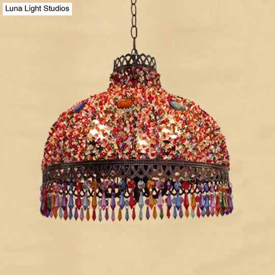 Colorful Metal Pendant Chandelier With Multiple Bulb Options 14.5/17/23.5 Width