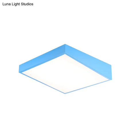 Colorful Square Led Flush Mount Ceiling Light For Kindergarten