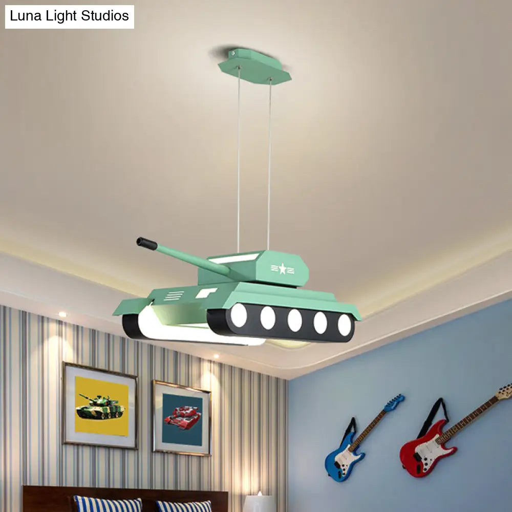 Colorful Tank Pendant Led Chandelier Light For Boys Bedroom
