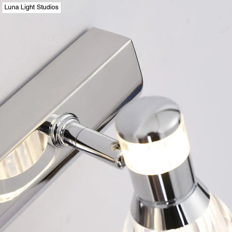 Conic Sconce Light - Contemporary Style Aluminum Vanity Lighting With 2/3/4 Warm/White Lights For