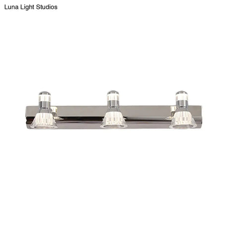 Conic Sconce Light - Contemporary Style Aluminum Vanity Lighting With 2/3/4 Warm/White Lights For