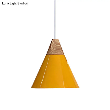 Conical Shade Metal Pendant Light - Contemporary Kitchen Hanging Fixture (5.5’/8.5’/10’ W