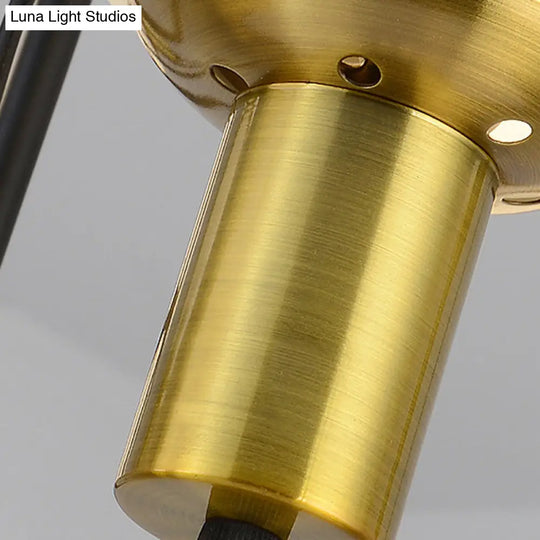 Contemporary 2/4 Light Gold Hanging Pendant Chandelier with Clear Glass Shade