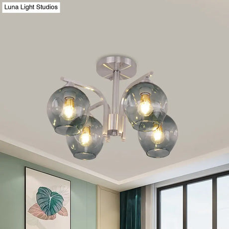 Contemporary 4 - Head Bud Shade Ceiling Light - Perfect For Dining Room Or Bedroom