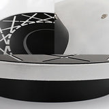 Contemporary Acrylic Disk Wall Light: Black/White Led Sconce Fixture For Living Room - Warm/White