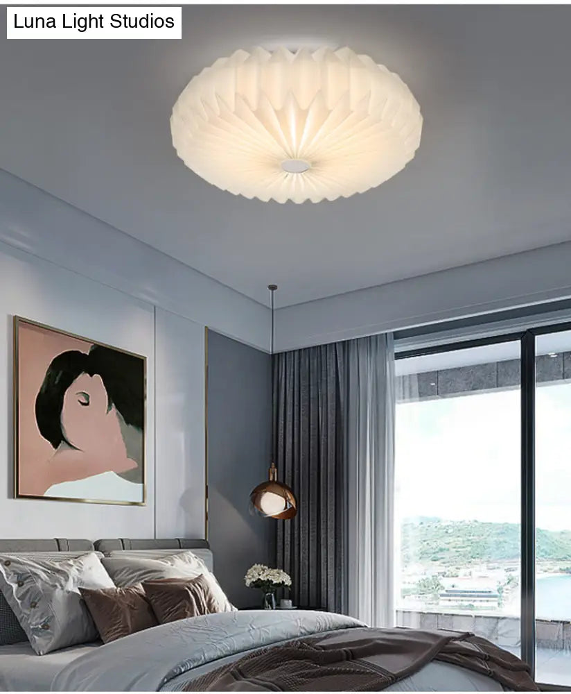 Contemporary Acrylic Flower Flush Mount Ceiling Light For Bedroom