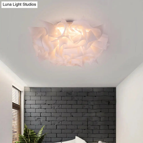 Contemporary Acrylic Flush Ceiling Lamp With Led Light Fixture - Blue/Brown/Orange