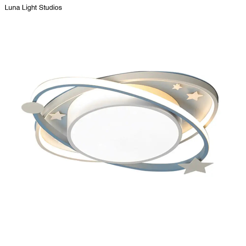 Contemporary Acrylic Flush Mount Ceiling Light For Bedroom - Planet