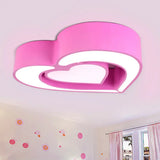 Contemporary Acrylic Led Flush Mount Ceiling Light For Bedroom - Loving Heart Design