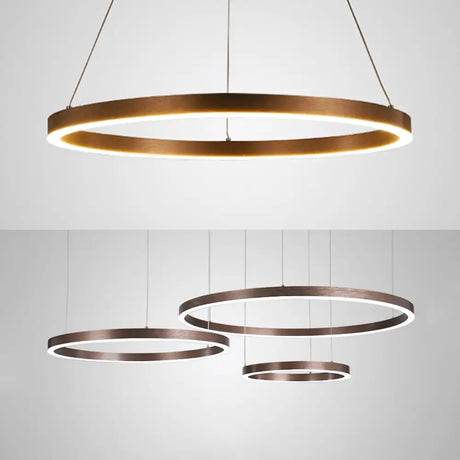 Contemporary Acrylic Shade Round Chandelier Pendant Ceiling Light - Warm/White Glow