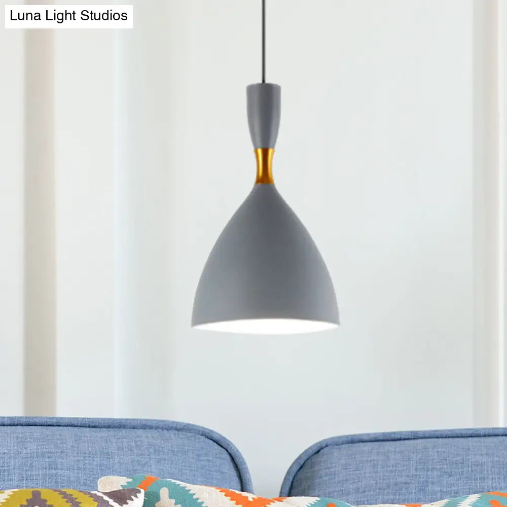 Contemporary Aluminum Funnel Suspension Pendant Lamp - Fits Study Room Or Cafe 6.5/10 Inch Wide 1