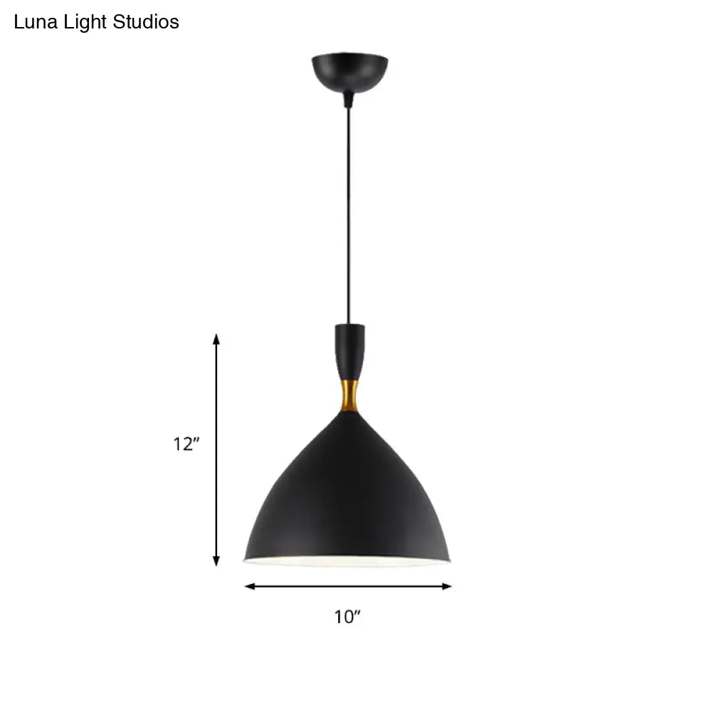 Contemporary Aluminum Funnel Suspension Pendant Lamp - Fits Study Room Or Cafe 6.5/10 Inch Wide 1