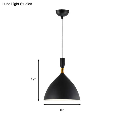 Contemporary Aluminum Funnel Suspension Pendant Lamp - Fits Study Room Or Cafe 6.5/10 Inch Wide 1