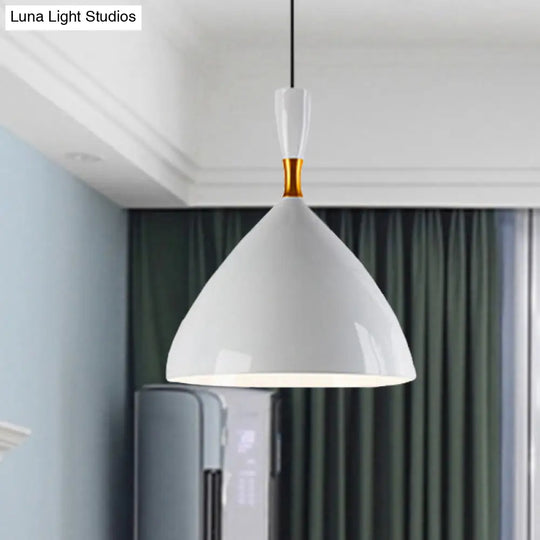 Contemporary Aluminum Funnel Suspension Pendant Lamp - Fits Study Room Or Cafe 6.5/10 Inch Wide 1
