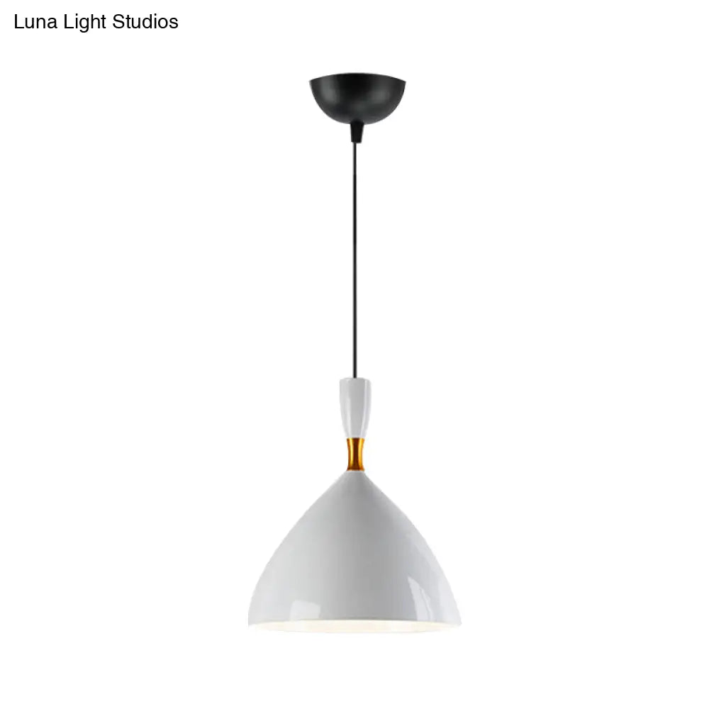 Contemporary Aluminum Funnel Suspension Pendant Lamp - Fits Study Room Or Cafe 6.5/10 Inch Wide 1