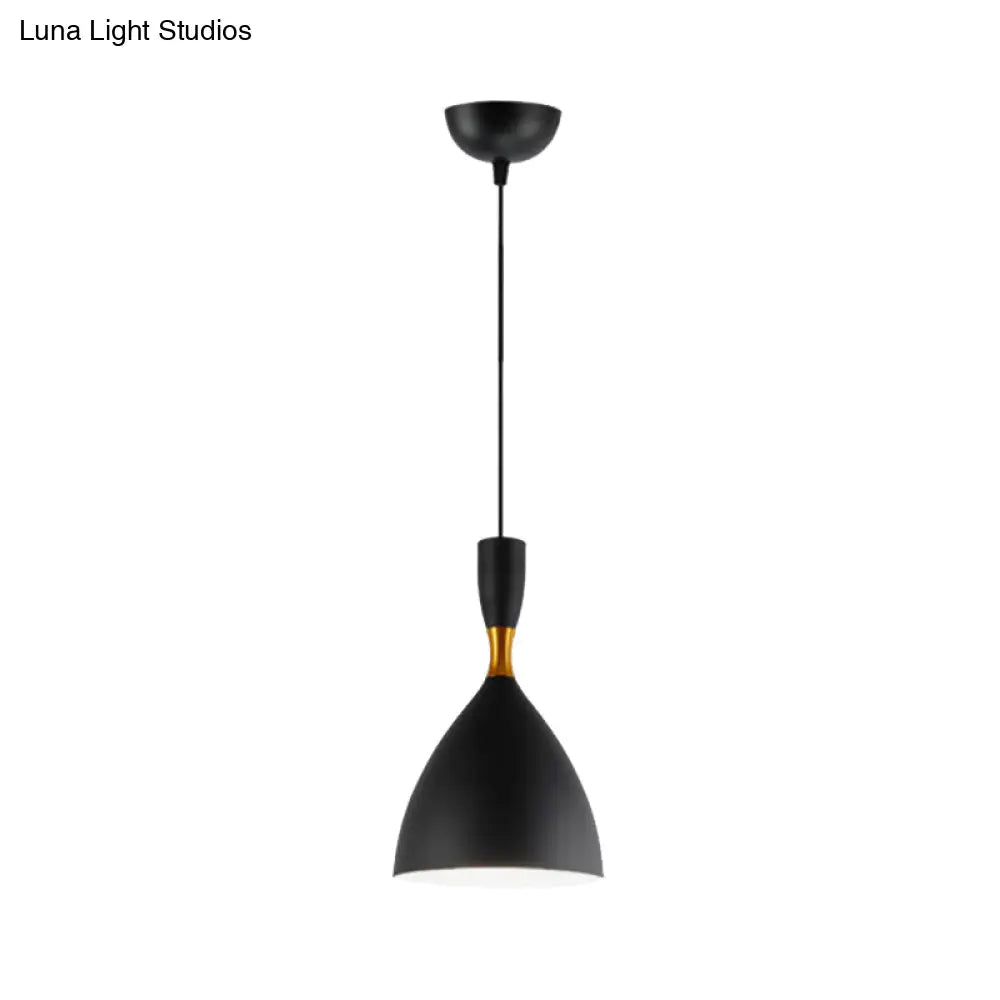 Contemporary Aluminum Funnel Suspension Pendant Lamp - Fits Study Room Or Cafe 6.5/10 Inch Wide 1