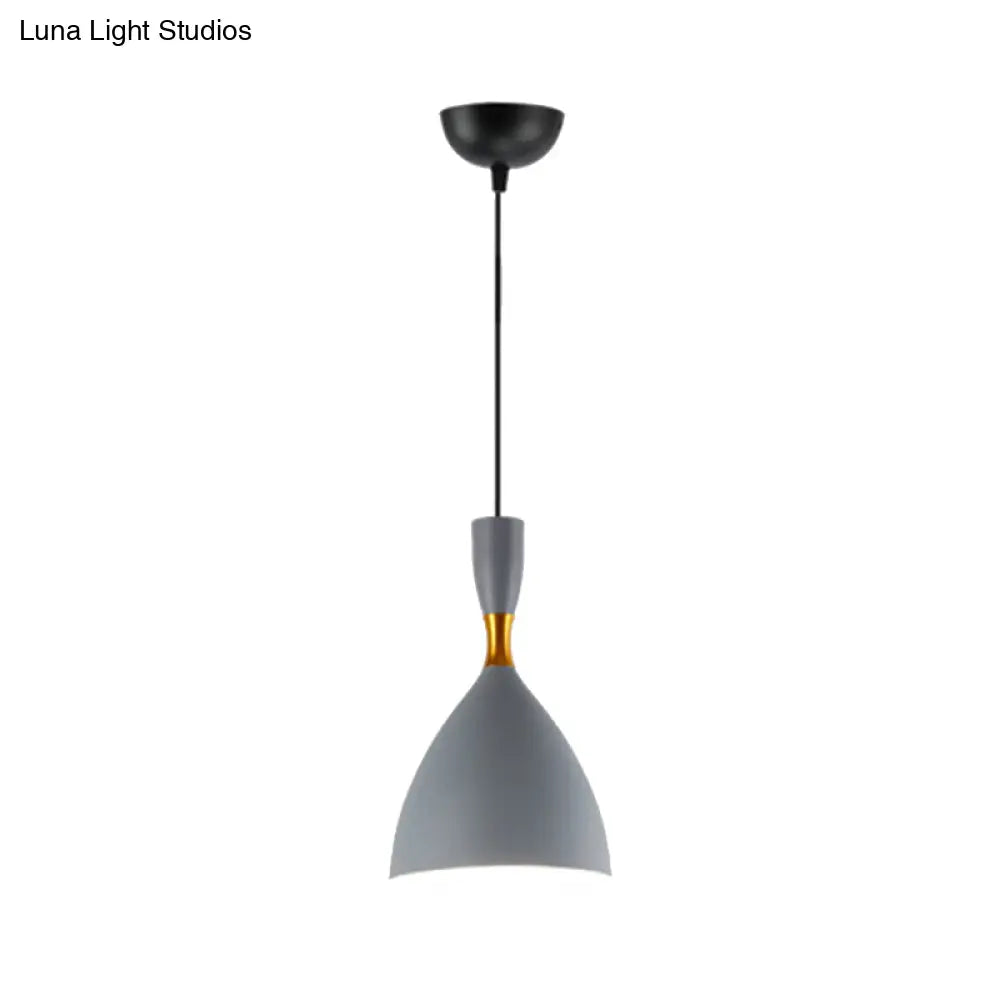 Contemporary Aluminum Funnel Suspension Pendant Lamp - Fits Study Room Or Cafe 6.5/10 Inch Wide 1