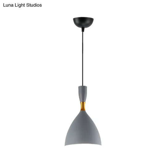 Contemporary Aluminum Funnel Suspension Pendant Lamp - Fits Study Room Or Cafe 6.5/10 Inch Wide 1