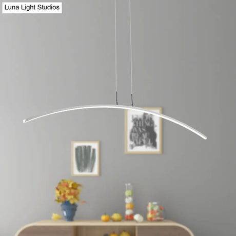 Contemporary Arch Pendant Light With Stepless Dimming And Remote Control