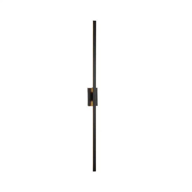 Contemporary Black Led Wall Sconce For Corridor - Linear Metal Design