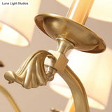 Contemporary Brass Candelabra Chandelier Pendant Light With Empire Shade Perfect For Living Room