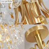 Contemporary Brass Ceiling Light With Bent Arm Frame - 1-Light Semi Flush Mount For Corridors
