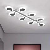 Contemporary Brown Acrylic Flush Mount Ceiling Lamp With Warm/White Light - 8/10/12 Bulbs