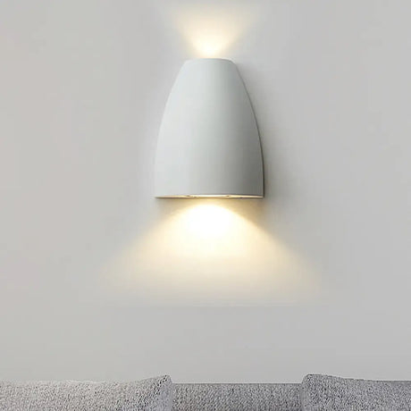 Contemporary Bullet Wall Sconce - Led Up And Downlight For Stairway Modern Metallic Finish In