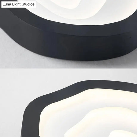 Contemporary Cloud Led Flushmount Ceiling Light Fixture In Black/Yellow/Blue - Warm/White Options