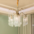 Contemporary Crystal Chandelier - Beaded Brass Pendant Light For Bedroom Ceiling (3/7 Lights) 3 /