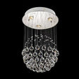 Contemporary Crystal Flushmount Light Fixture - Ideal For Restaurants Stainless Steel Finish 3/5/14