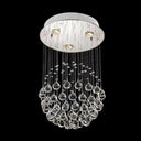 Contemporary Crystal Flushmount Light Fixture - Ideal For Restaurants Stainless Steel Finish 3/5/14